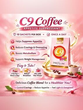 C9 Coffee Appetite Suppressant - Pink Packaging-$25 with 10 sachets
